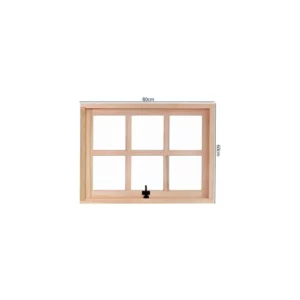Janela Quadrada Basculante 80x60cm Vidro Inteiro Maximar Rondosul Natural - Imagem 4