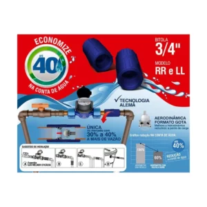 Válvula de Retenção Sem Filtro Universal Rrcom Bitola 3/4" Resistente Ao Cloro com Mola em Aço Inox Durín - Imagem 4