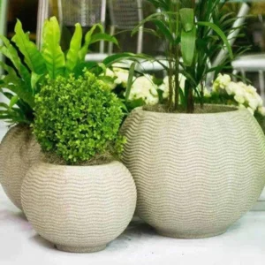 Vaso Ondulado Redondo 32 (37l) Cor Areia Nutriplan - Imagem 3