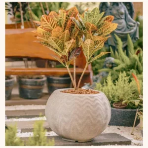 Vaso Ondulado Redondo 32 (37l) Cor Areia Nutriplan - Imagem 4