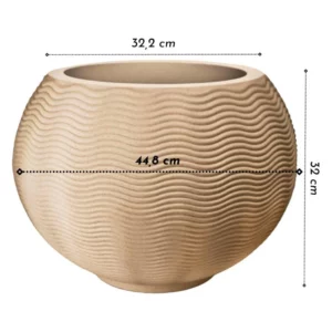 Vaso Ondulado Redondo 32 (37l) Cor Areia Nutriplan - Imagem 8