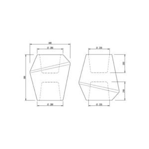 Vaso Top Pot Baixo 46 Cimento Queimado - Imagem 4