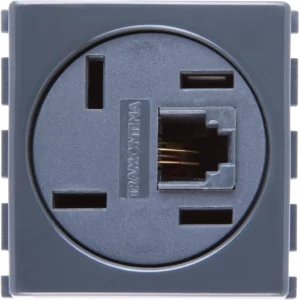 Tomada para Telefone 4p+rj 11 Grafite 57215050