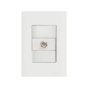 Conjunto 4x2 com 1 Tomada Tv/sat Coaxial Tramontina Giz Branco - Imagem 1