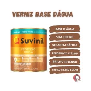 Verniz Seca Rapido Imbuia 900ml Suvinil Base água - Imagem 4