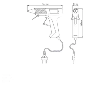 Tramontina 43755530, Pistola Elétrica de Cola, Bivolt, Potencia 20 25 W, Preto - Imagem 3