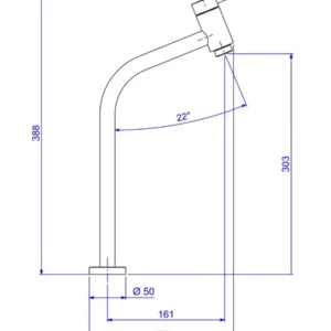 Torneira de Mesa Conforto Bica Alta para Lavatório Link Cromado Dn15
