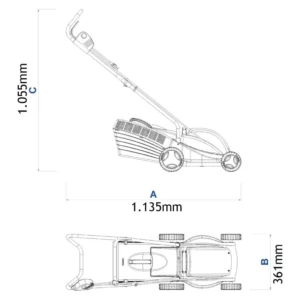 Cortador de Grama Elétrico 1100 W Corte de 30 Cm Chassi Plástico com Recolhedor - Ce30p2 - Imagem 2
