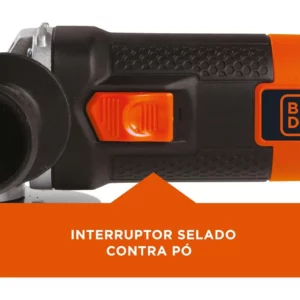 Black Decker Esmerilhadeira Angular 115mm, com Potência de 820w, com 1 Disco e Chave de Aperto, Modelo G720, 220v - Imagem 4