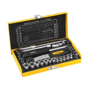 Jogo de Soquetes e Ponteiras, Encaixe de 1/4", com 33 Peças, Vonder Vdo773 - Imagem 1