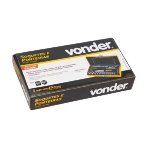 Jogo de Soquetes e Ponteiras, Encaixe de 1/4", com 33 Peças, Vonder Vdo773 - Imagem 4