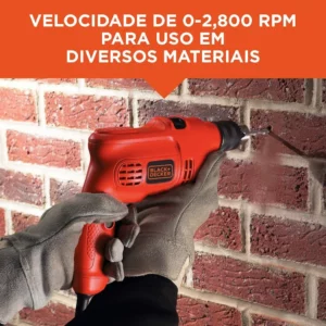 Black Decker Furadeira de Impacto, Furadeira Elétrica de 10mm, Ferramenta Ideal para Trabalhos Pesados, Potência 560w, Modelo Tm500k, 220v - Imagem 3
