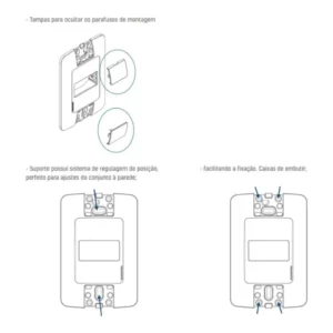 Conjunto 4x2 com 1 Interruptor Simples 6 a 250 V e 1 Tomada 2p+t 10 a 250 V Tramontina Aria Branco - Imagem 2