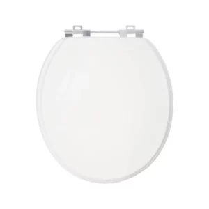 Assento Sanitário Mdf Laqueado, Oval, Cor Branco, Linha Primafer, Atlas.