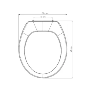 Tupan Assento Oval Premium Preto - Imagem 5