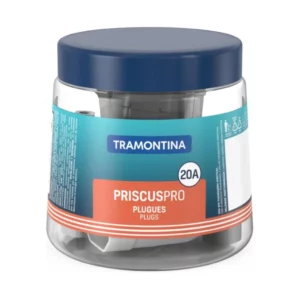 Plug Femea 2 Pinos + Terra 20a Preto/branco Mini Pote C/14 Unidades