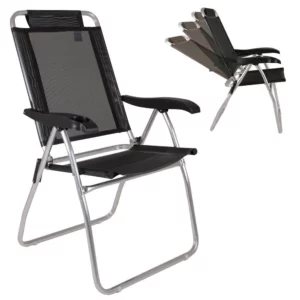 Cadeira Aluminio Boreal Preta 2166 Mor - Imagem 1