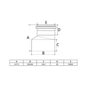 Reducao Excentrica Esg. 100 X  50mm Amanco - Imagem 2