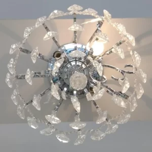 Plafon Cristais Malipiero Cromado (4 Lamp E14) Tupiar - Imagem 4