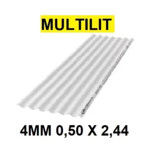 Telha Multilit 4mm 0,50 X 2,44 S/amianto - Imagem 1