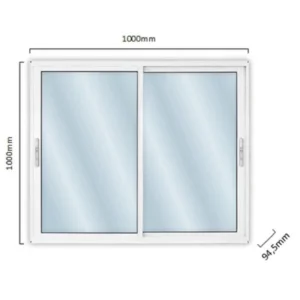 Janela Aluminio Correr Mgm 100(a) X 100(l) - Imagem 3