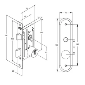 Kit Segurança com 1 Fechadura Tetra e 2 Travas Tetras 1800/21 Inox - Stam - Imagem 3