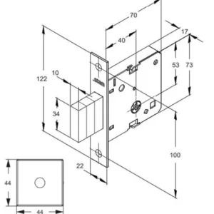 Kit Segurança com 1 Fechadura Tetra e 2 Travas Tetras 1800/21 Inox - Stam - Imagem 4