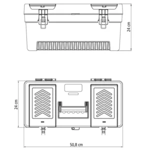 Caixa Plástica para Ferramentas Master 20'' Preta - Imagem 7
