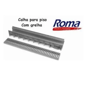Calha Piso C/ Grelha 1000x150x150mm Roma - Imagem 3