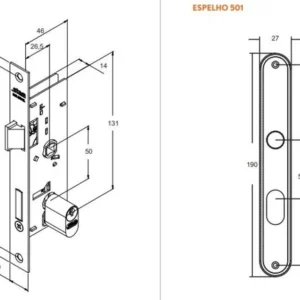 Fechad. Stam Ext 501-502/33 Inox Stam - Imagem 4