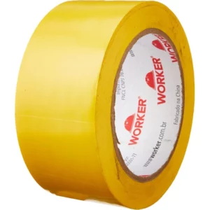 Fita Demarcacao Adesiva Amarelo 48mm X 30m Worker - Imagem 1