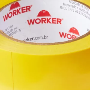 Fita Demarcacao Adesiva Amarelo 48mm X 30m Worker - Imagem 4