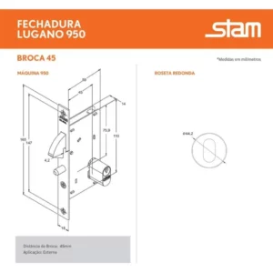 Fechad. Stam 950 Ros. Inox - Imagem 4