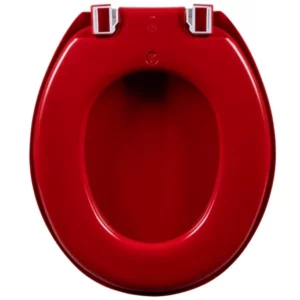 Assento Sanitário Oval Almofadado Bordô - Imagem 5