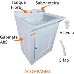 Tanque Fibra 40l Branco 023 - Imagem 2