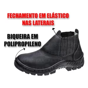 Botina C/ Biqueira de Plastico N°41 - Imagem 3