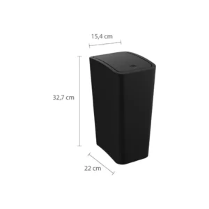 Lixeira Tampa Click 8l Pr - Imagem 2