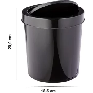 Lixeira Plast Preta 4,3l Basc - Imagem 3