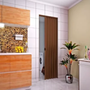 Porta Sanf.  100cm X 2,10m Pvc - Mogno* - Imagem 3