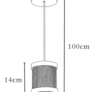 Pend Straw Mini 1lp G9 Led Natural 2501na Muller - Imagem 3