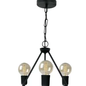 Lustre Edgar 3 Lamp Preto Caisma