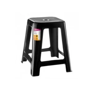 Banqueta Plast Multiuso 46x38,9x46cm Preta - Imagem 1