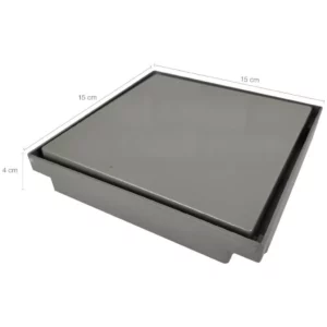 Ralo Oculto Quadrado Univ 15x15 Cinza - Imagem 5