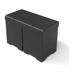 Lixeira Smile Plus C/ 2 Compartimentos de 5,4 Litros Preto - Imagem 5