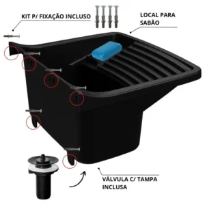 Tanque Plast.p/lavar Roupa 55x47x31 34l - Imagem 3