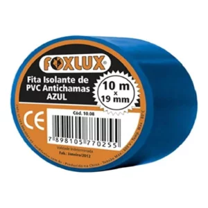 Fita Isolante 19mmx10mt Azul Foxlux - Imagem 1