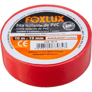 Fita Isolante 19mmx10mt Vermelha Foxlux