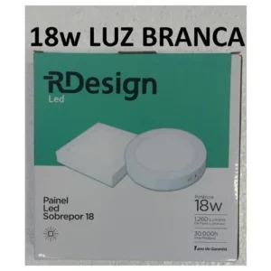 Rdesing Painel Led Quad Sob 6000k 18w 22.5cm - Imagem 1