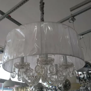 Pendente Cupula Fita de Seda C/ Cristais Sl5649/h5 Hevvy