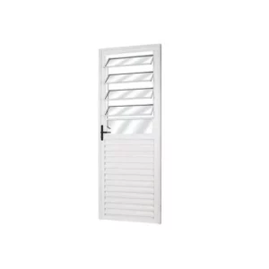 Porta Aluminio 80cm 1/2 Basculante Direita Mgm Branca